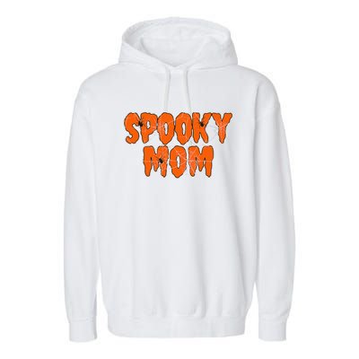 Funny Lazy Halloween SPOOKY MOM COSTUME Womens Spider Gift Garment-Dyed Fleece Hoodie