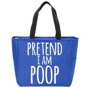 Funny Lazy Halloween Pretend I Am Poop Gift Gift Zip Tote Bag