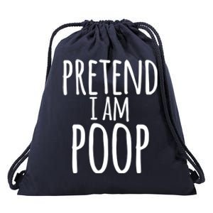 Funny Lazy Halloween Pretend I Am Poop Gift Gift Drawstring Bag