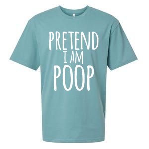 Funny Lazy Halloween Pretend I Am Poop Gift Gift Sueded Cloud Jersey T-Shirt