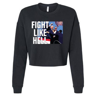 Fight Like Hell Trump 2024 Cropped Pullover Crew