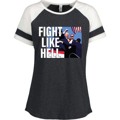 Fight Like Hell Trump 2024 Enza Ladies Jersey Colorblock Tee