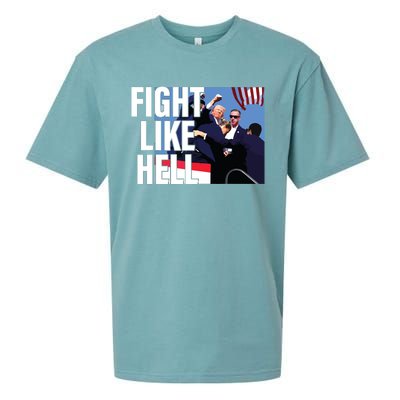 Fight Like Hell Trump 2024 Sueded Cloud Jersey T-Shirt