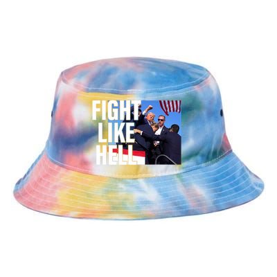 Fight Like Hell Trump 2024 Tie Dye Newport Bucket Hat