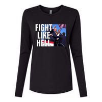 Fight Like Hell Trump 2024 Womens Cotton Relaxed Long Sleeve T-Shirt