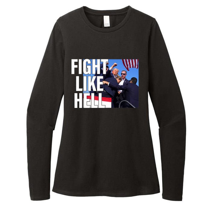 Fight Like Hell Trump 2024 Womens CVC Long Sleeve Shirt