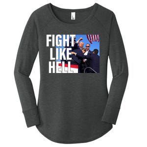 Fight Like Hell Trump 2024 Women's Perfect Tri Tunic Long Sleeve Shirt