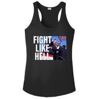 Fight Like Hell Trump 2024 Ladies PosiCharge Competitor Racerback Tank