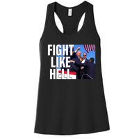 Fight Like Hell Trump 2024 Women's Racerback Tank