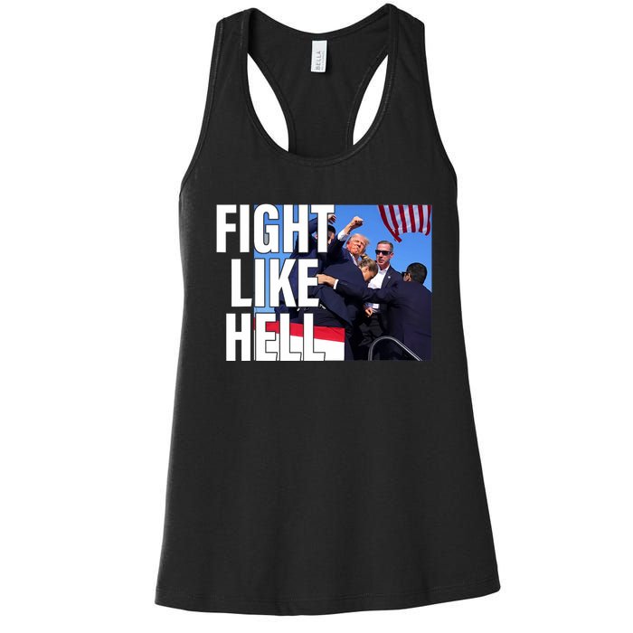 Fight Like Hell Trump 2024 Women's Racerback Tank