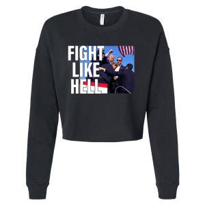 Fight Like Hell Trump 2024 Cropped Pullover Crew