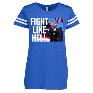 Fight Like Hell Trump 2024 Enza Ladies Jersey Football T-Shirt