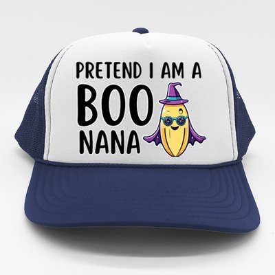 Funny Lazy Halloween Costume Boo Pretend I Am A Banana Gift Trucker Hat