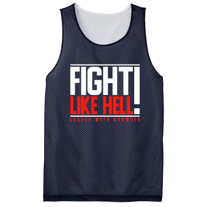 Fight Like Hell Louder With Crowder Mesh Reversible Basketball Jersey Tank