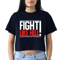 Fight Like Hell Louder With Crowder Women's Crop Top Tee