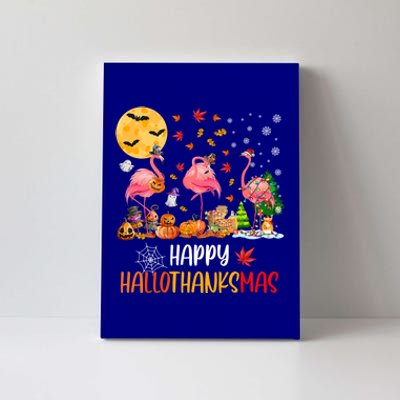 Flamingo Lover Happy Hallothanksmas Meaningful Gift Canvas