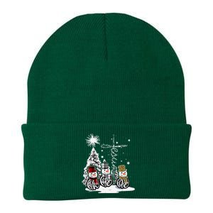 Faith Love Hope Cross Winter Snowman Knit Cap Winter Beanie