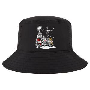 Faith Love Hope Cross Winter Snowman Cool Comfort Performance Bucket Hat