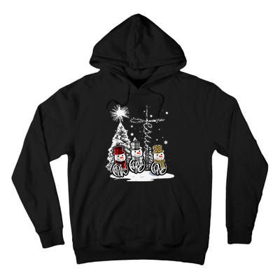 Faith Love Hope Cross Winter Snowman Tall Hoodie