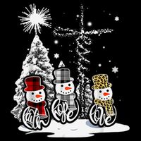 Faith Love Hope Cross Winter Snowman Tank Top