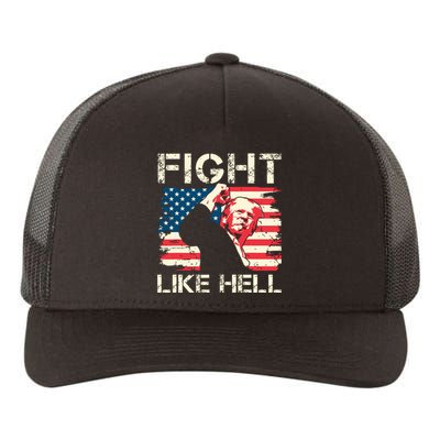 Fight Like Hell Trump Fight American Trump Stronger 2024 Yupoong Adult 5-Panel Trucker Hat