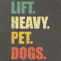 Funny Lift Heavy Pet Dogs Gym Fitness Weight Lifting Cotton Canvas Backpack