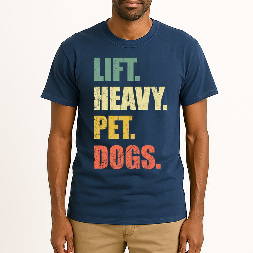 Funny Lift Heavy Pet Dogs Gym Fitness Weight Lifting Tall T-Shirt