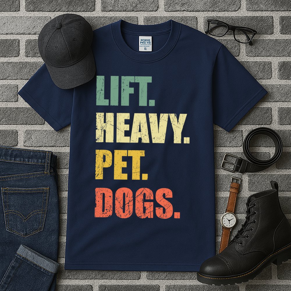 Funny Lift Heavy Pet Dogs Gym Fitness Weight Lifting Tall T-Shirt