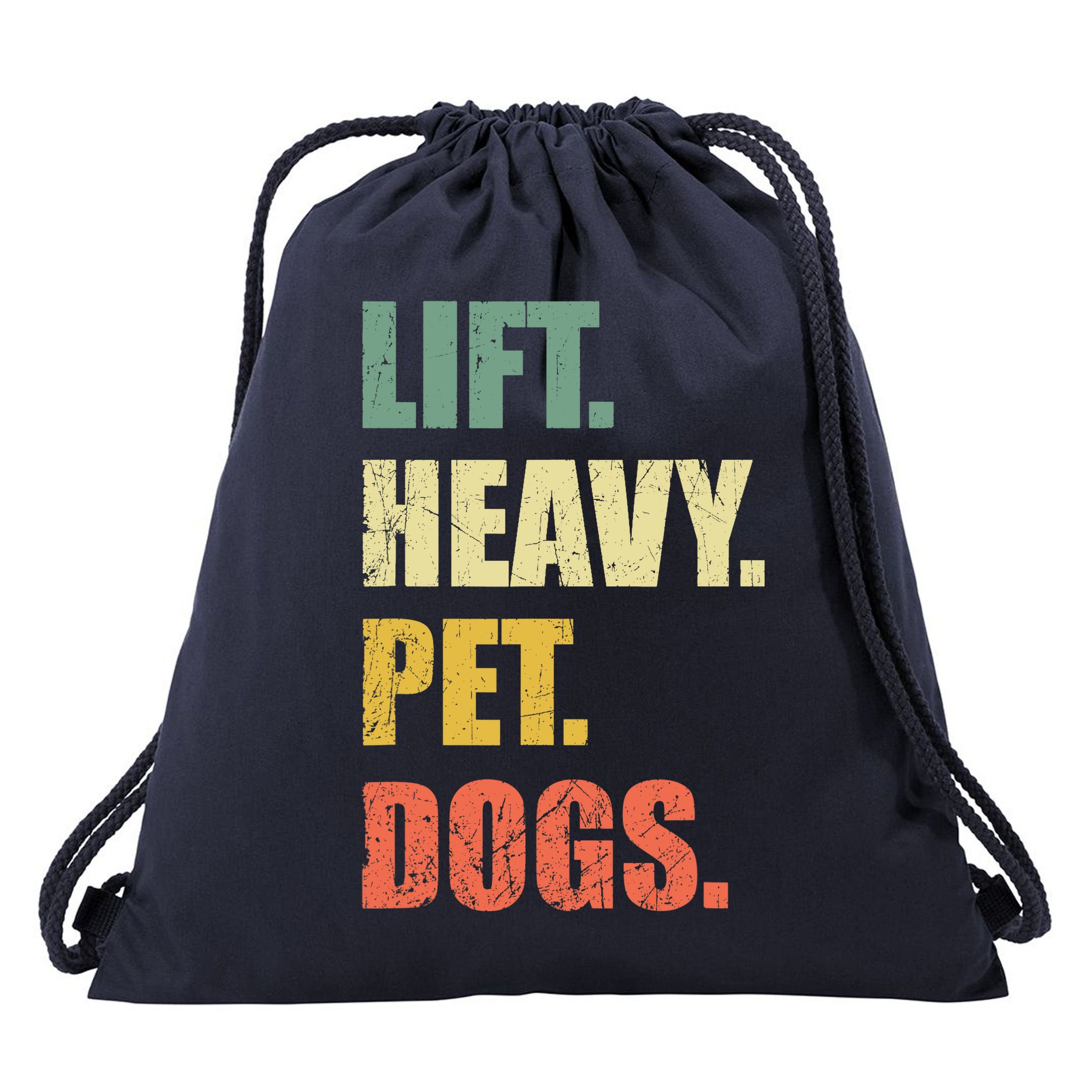 Funny Lift Heavy Pet Dogs Gym Fitness Weight Lifting Drawstring Bag