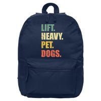 Funny Lift Heavy Pet Dogs Gym Fitness Weight Lifting 16 in Basic Backpack
