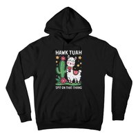 Funny Llama Hawk Tush Spit On That Thing Presidential Parody Hoodie