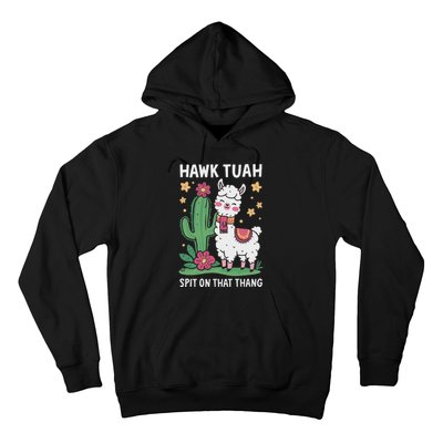 Funny Llama Hawk Tush Spit On That Thing Presidential Parody Hoodie