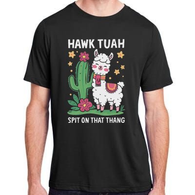 Funny Llama Hawk Tush Spit On That Thing Presidential Parody Adult ChromaSoft Performance T-Shirt