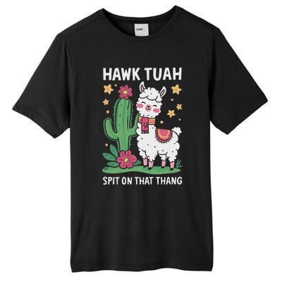 Funny Llama Hawk Tush Spit On That Thing Presidential Parody Tall Fusion ChromaSoft Performance T-Shirt