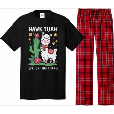 Funny Llama Hawk Tush Spit On That Thing Presidential Parody Pajama Set