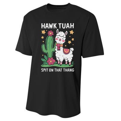 Funny Llama Hawk Tush Spit On That Thing Presidential Parody Performance Sprint T-Shirt