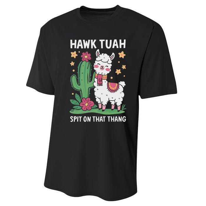 Funny Llama Hawk Tush Spit On That Thing Presidential Parody Performance Sprint T-Shirt