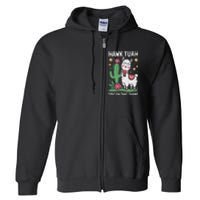 Funny Llama Hawk Tush Spit On That Thing Presidential Parody Full Zip Hoodie