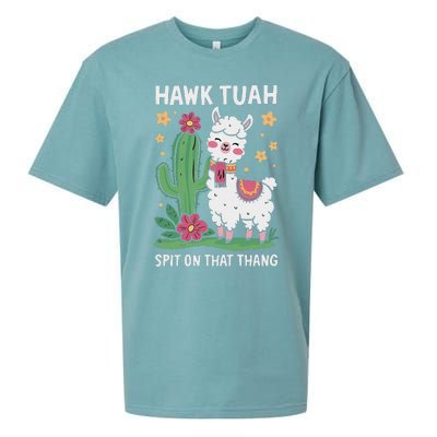 Funny Llama Hawk Tush Spit On That Thing Presidential Parody Sueded Cloud Jersey T-Shirt