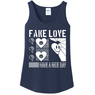 Fake Love Have A Nice Day Contemporary Ladies Essential Tank