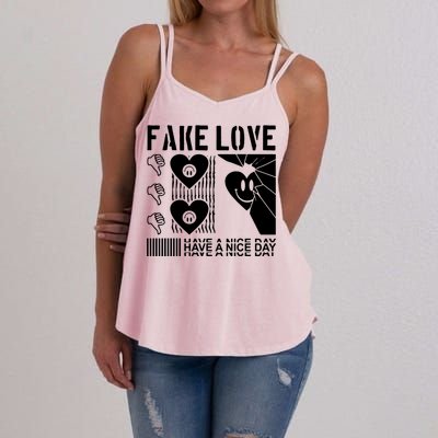 Fake Love Have A Nice Day Contemporary Women's Strappy Tank