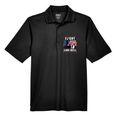 Fight Like Hell Trump Fight American Trump Stronger 2024 Men's Origin Performance Pique Polo