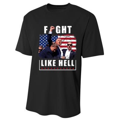 Fight Like Hell Trump Fight American Trump Stronger 2024 Performance Sprint T-Shirt