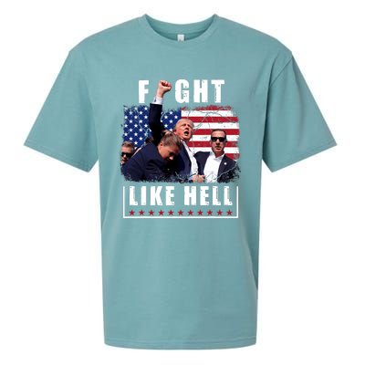 Fight Like Hell Trump Fight American Trump Stronger 2024 Sueded Cloud Jersey T-Shirt