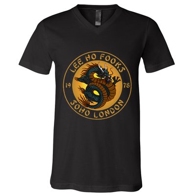 Funny L.E.E H.O F.O.O.K.S Chinese Restaurant Design V-Neck T-Shirt