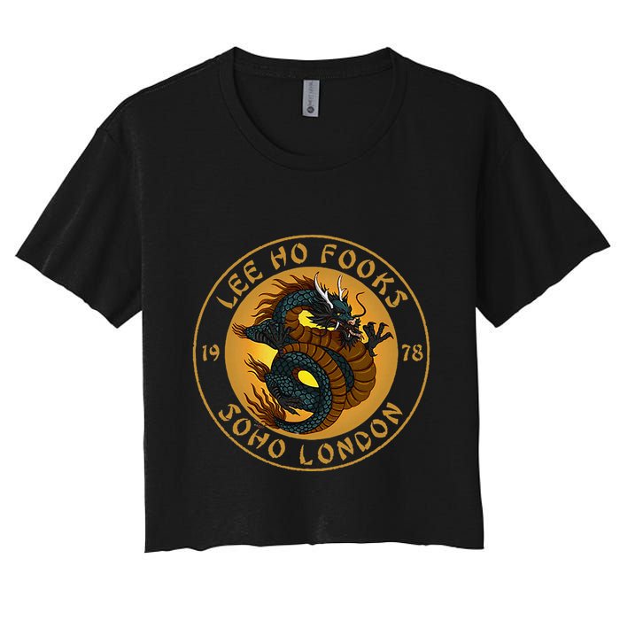 Funny L.E.E H.O F.O.O.K.S Chinese Restaurant Design Women's Crop Top Tee