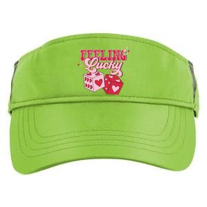 Feeling Lucky Hearts Dice Graphic Adult Drive Performance Visor