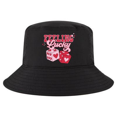 Feeling Lucky Hearts Dice Graphic Cool Comfort Performance Bucket Hat