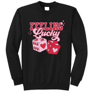 Feeling Lucky Hearts Dice Graphic Sweatshirt