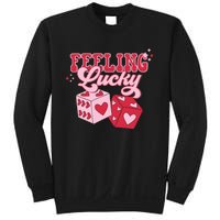 Feeling Lucky Hearts Dice Graphic Sweatshirt